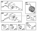 Muffler Grps Diagram and Parts List for  Briggs and Stratton Engine